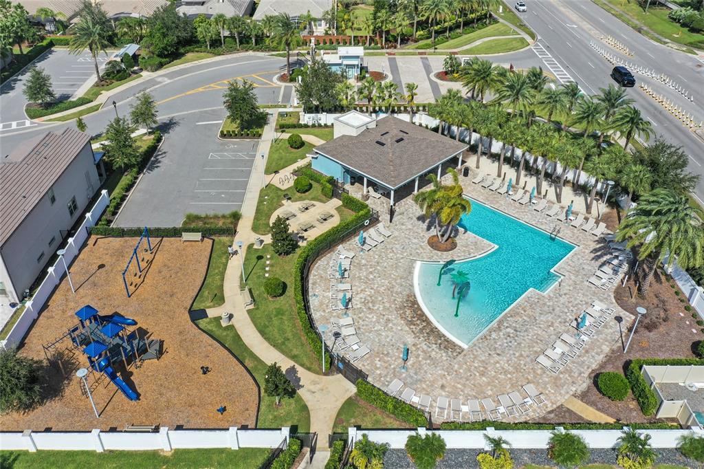 7537 Wandering Way Orlando, FL 32836 - Photo 59 of 71 an aerial view of a house with garden space and street view