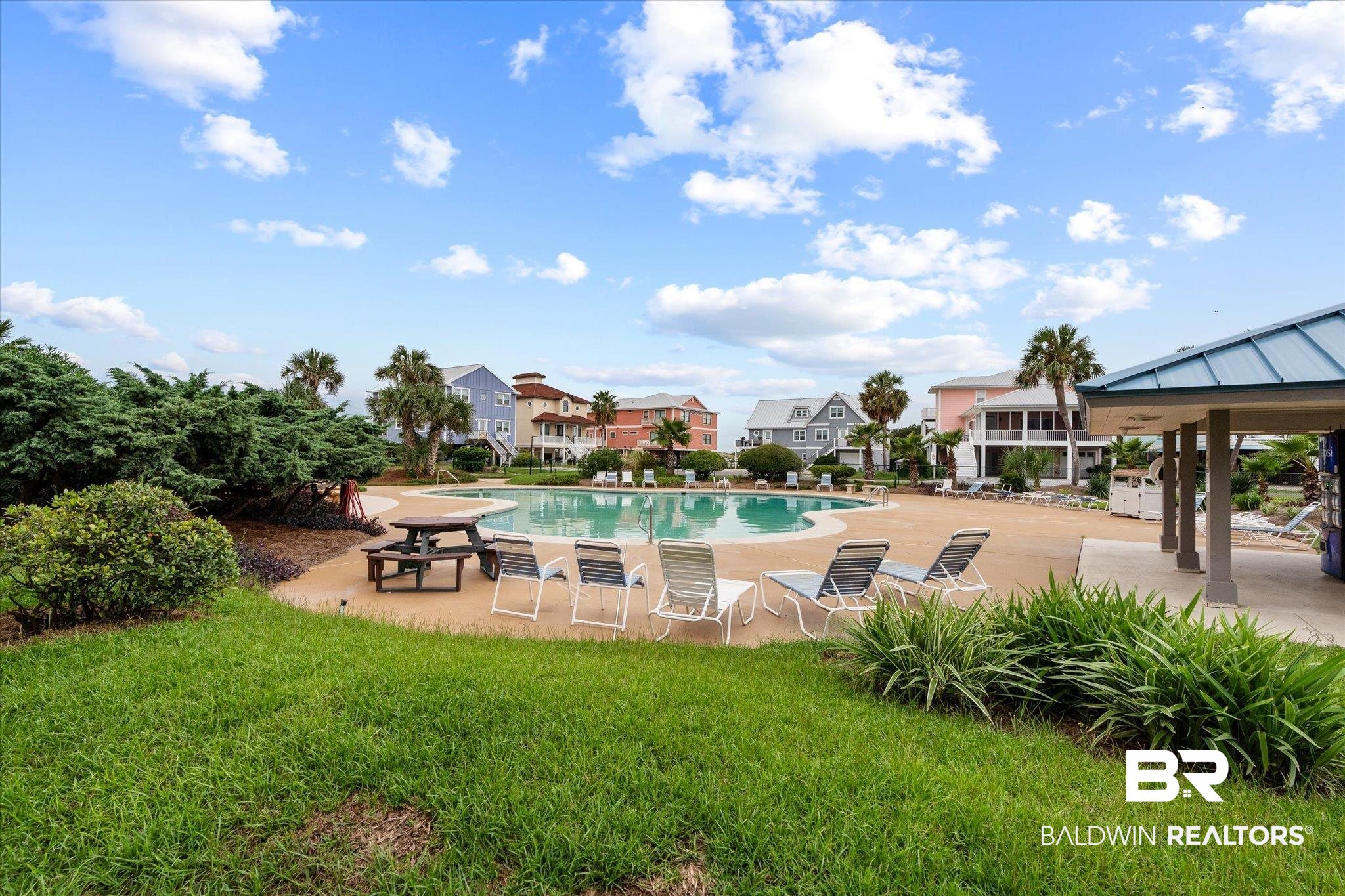 497 Plantation Road, Unit 1164 Gulf Shores, AL 36542 - Photo 15 of 20 View of pool with a patio area, a lawn, and a gazebo