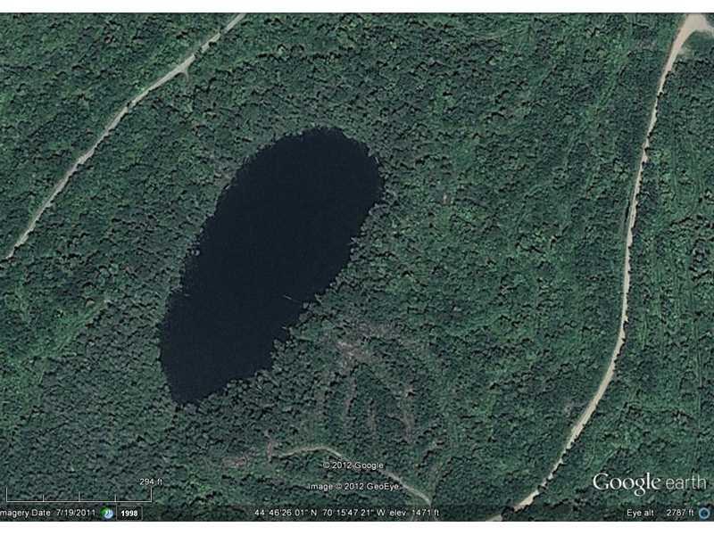 211 Dowell Mill Road Avon, ME 04966 - Photo 26 of 26 Aerial View. The lot runs from the...