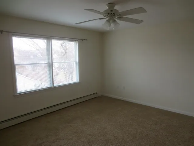 an empty room with a window