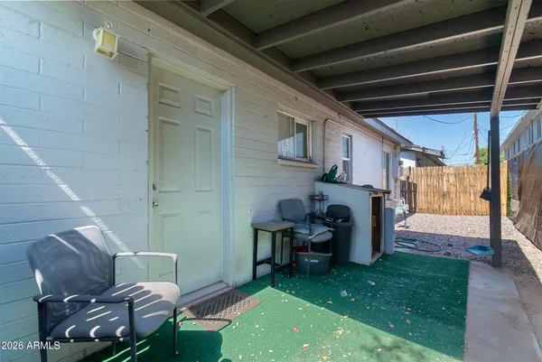 a view of yard from outdoor seating