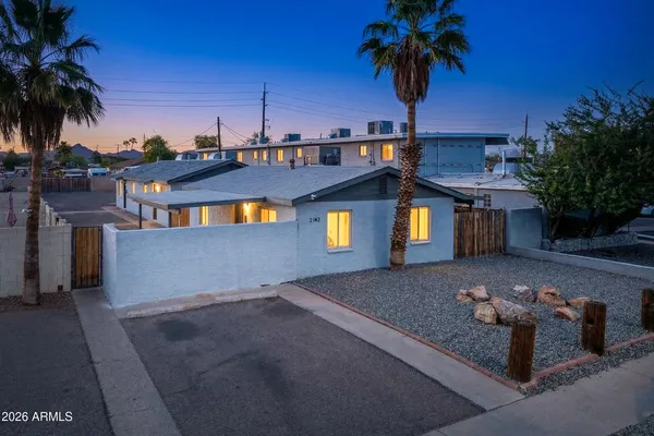 a front view of a house with balcony