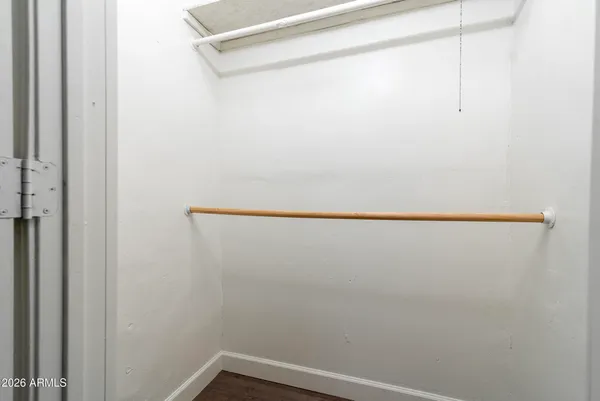 a porch with seating space