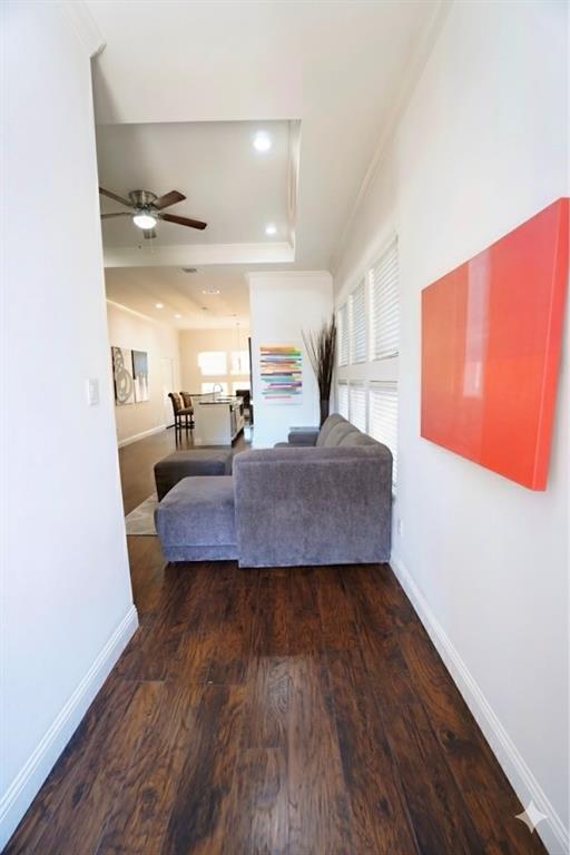 1439 Stella Avenue Dallas, TX 75216 - Photo 3 of 13 a living room with a couch and chandelier