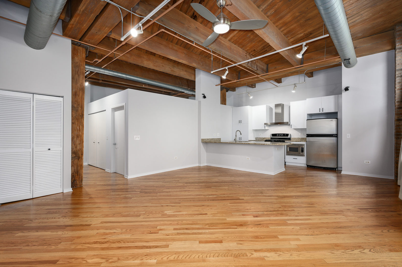 1040 West Adams Street, Unit 269 Chicago, IL 60607 - Photo 4 of 23 a view of empty room with wooden floor