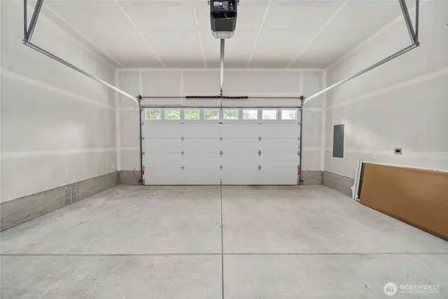 a view of a garage