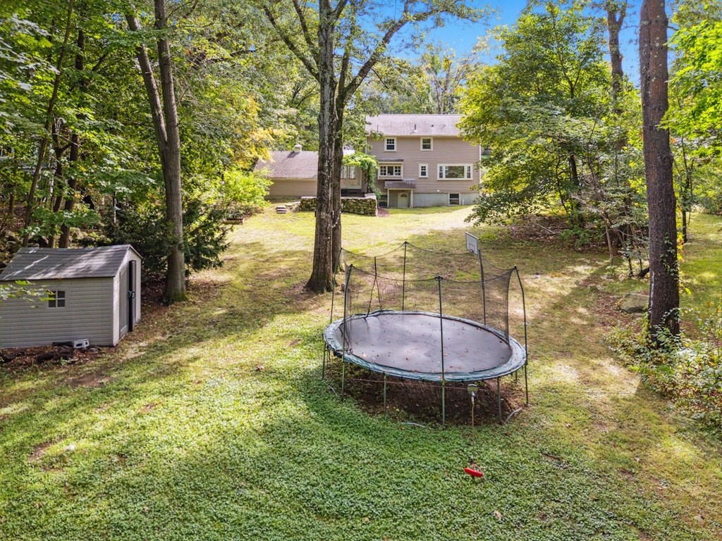 54 Mohawk Drive Acton, MA 01720 - Photo 38 of 42 a view of a backyard with plants and a fountain
