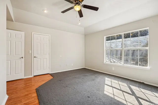 an aerial view of beach and residential space