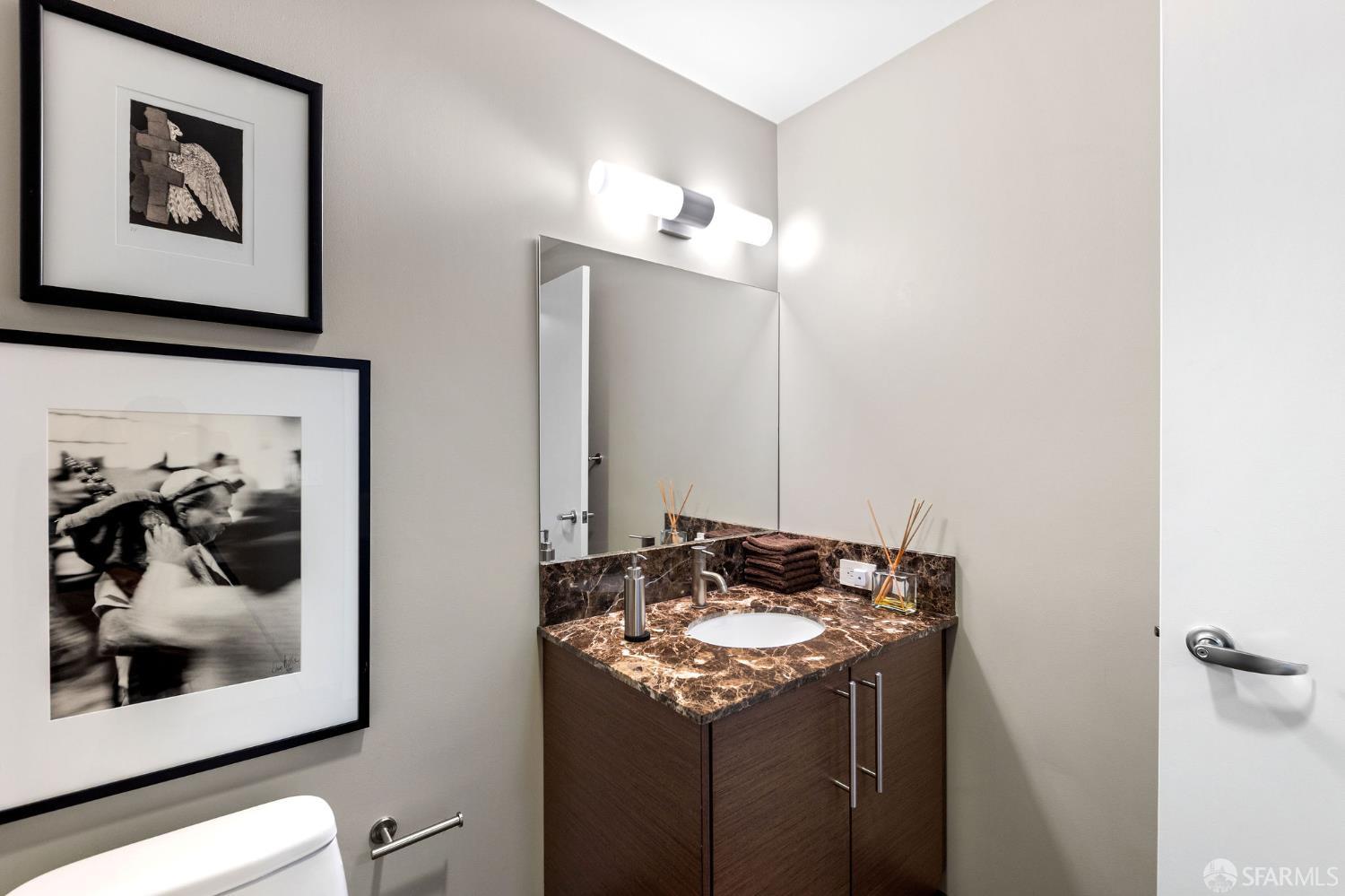 333 Main Street, Unit 2A San Francisco, CA 94105 - Photo 12 of 24 a bathroom with a sink and a mirror