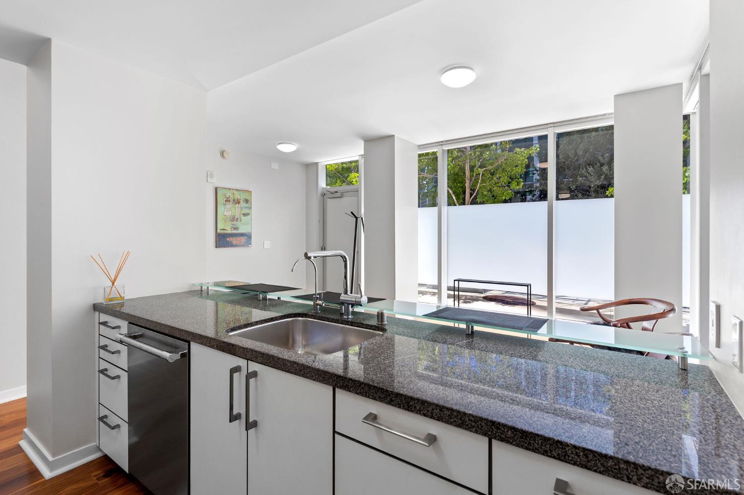 333 Main Street, Unit 2A San Francisco, CA 94105 - Photo 8 of 24 a kitchen with a sink and window