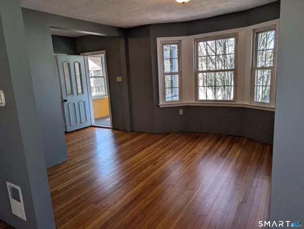 a view of a glass door