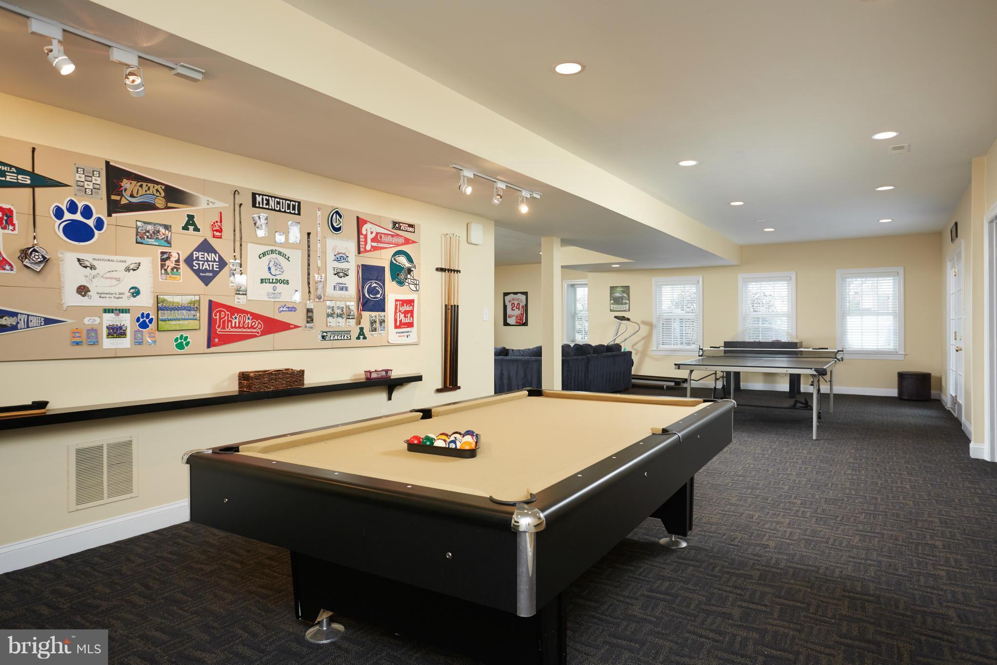 12636 Greenbriar Road Potomac, MD 20854 - Photo 23 of 30 a room with pool table and wall paintings