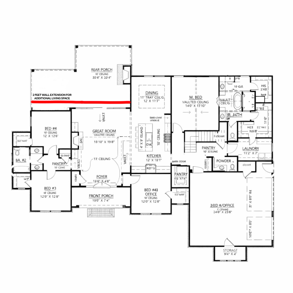 204 Rogers Road Pendleton, SC 29670 - Photo 12 of 12 Explore this detailed floor plan showcasing a thoughtful layout with an extended living area.