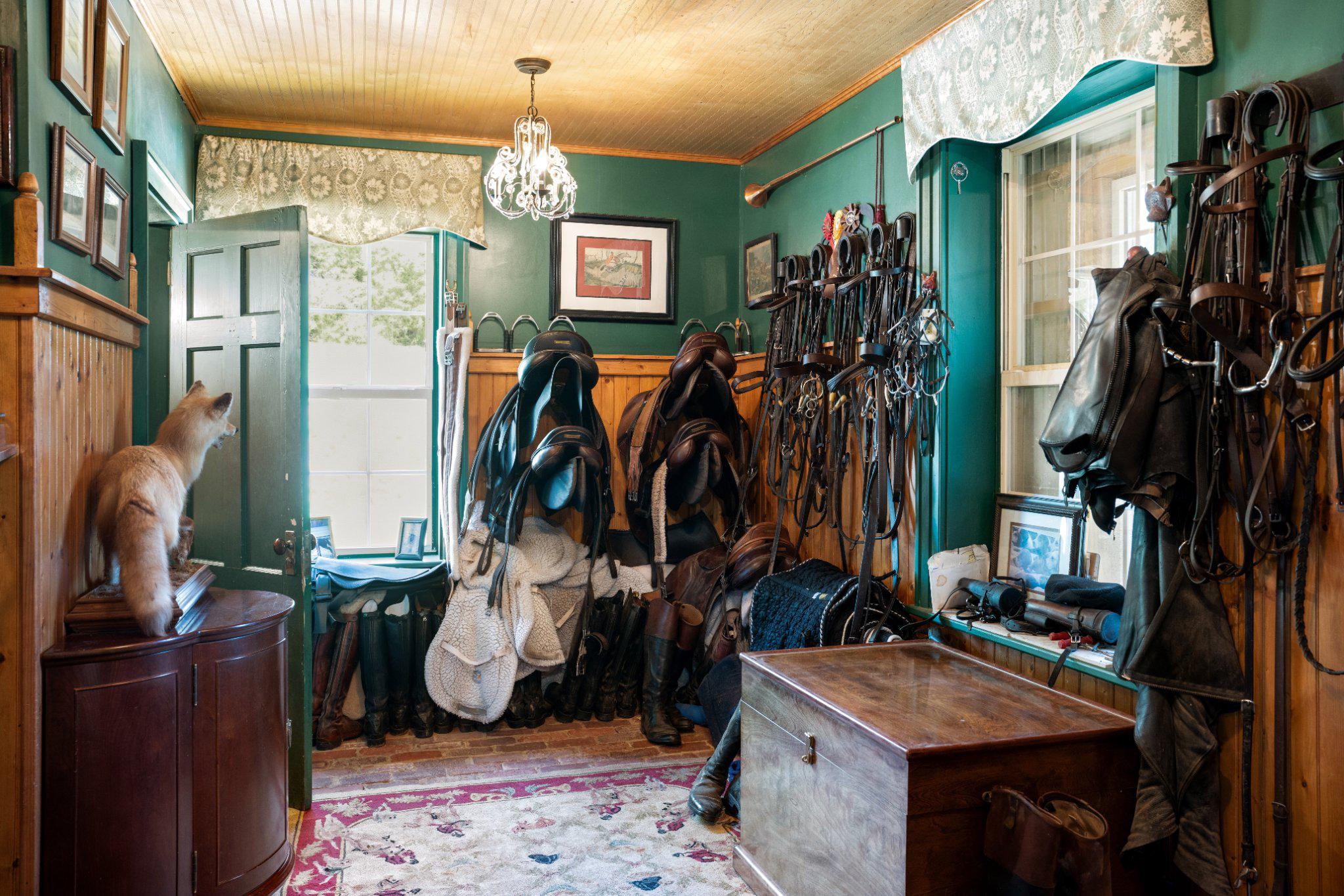 18101 Cattail Road Poolesville, MD 20837 - Photo 65 of 79 Elegant tack room with chandeliers
