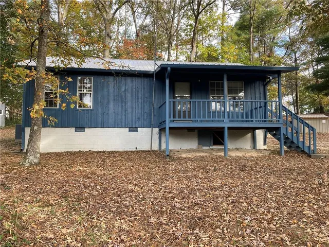 a front view of a house with balcony