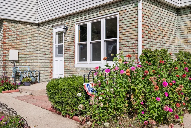 a flower plants in front of a house