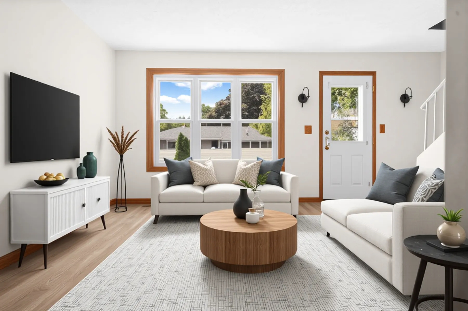 1402 Keller Road Normal, IL 61761 - Photo 5 of 30 a living room with furniture and a flat screen tv