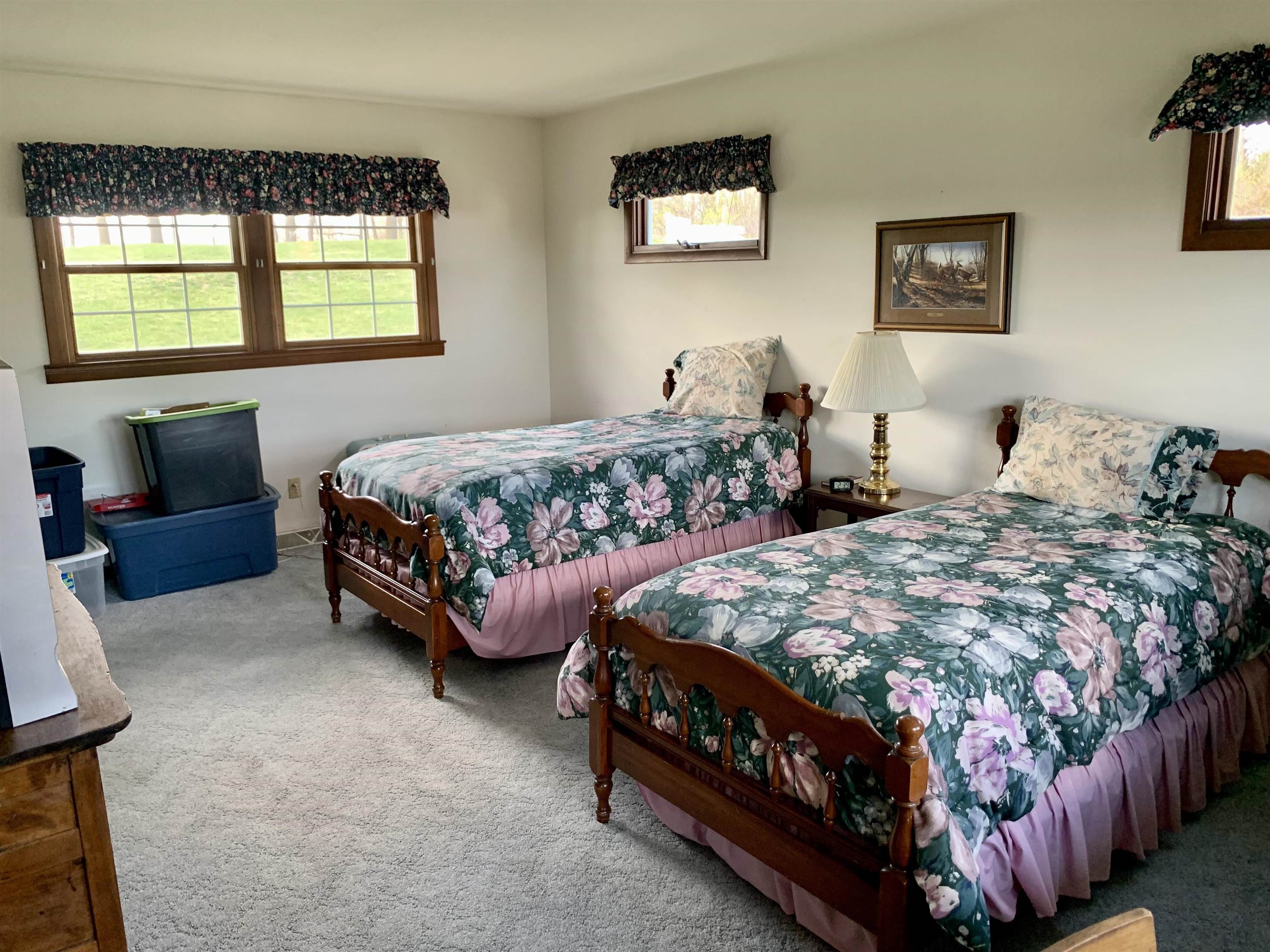 6569 South Speer Road Hanover, IL 61041 - Photo 15 of 59 a bedroom with two beds and painting on the wall