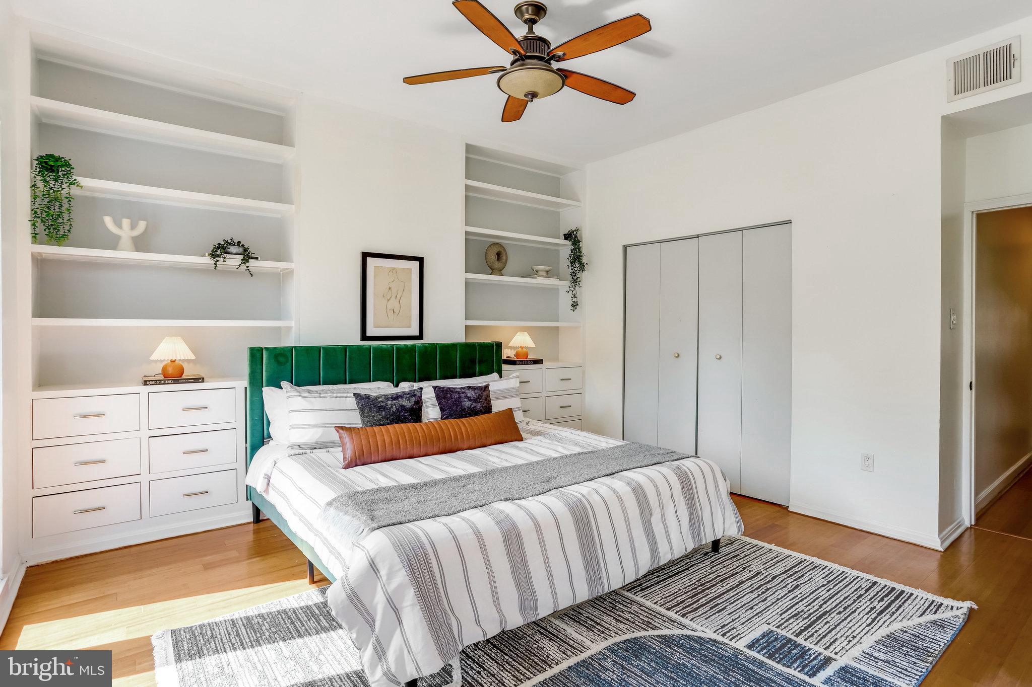 1630 6th Street Northwest Washington, DC 20001 - Photo 21 of 34 Wall of built-ins, 1 of 2 large closets in BR
