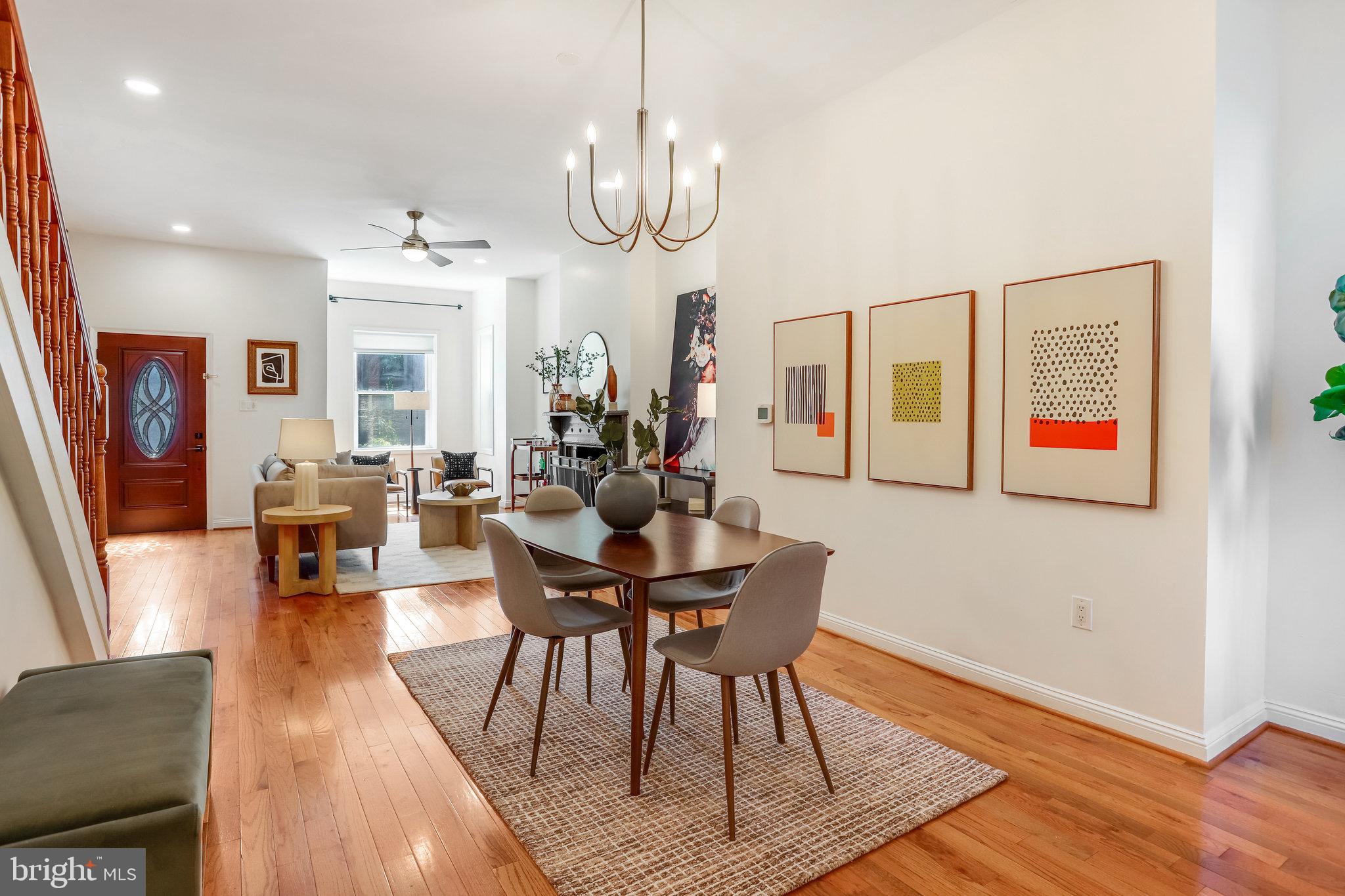 1630 6th Street Northwest Washington, DC 20001 - Photo 7 of 34 Great flow for parties in living/dining area