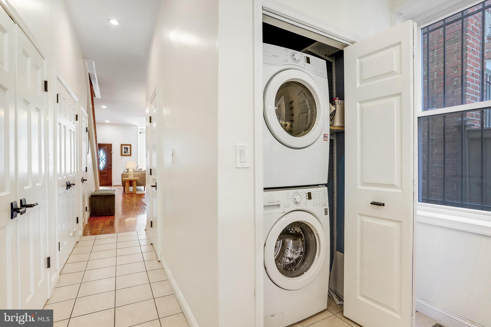 1630 6th Street Northwest Washington, DC 20001 - Photo 10 of 34 Front-loading washer and dryer closet