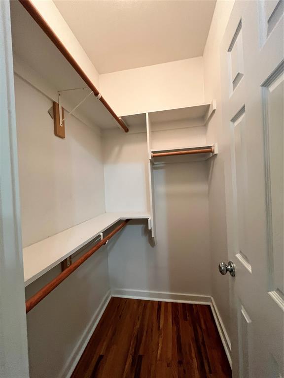709 Roberts Street Denton, TX 76209 - Photo 26 of 35 Walk-in closet with wrap-around shelving.