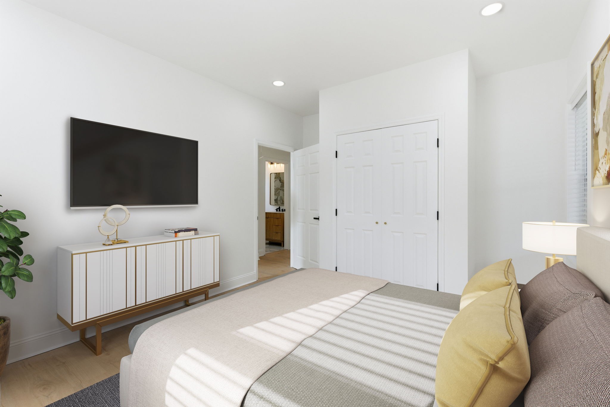 1106 Dodson Street Old Hickory, TN 37138 - Photo 17 of 27 a bedroom with a flat screen tv and a bed