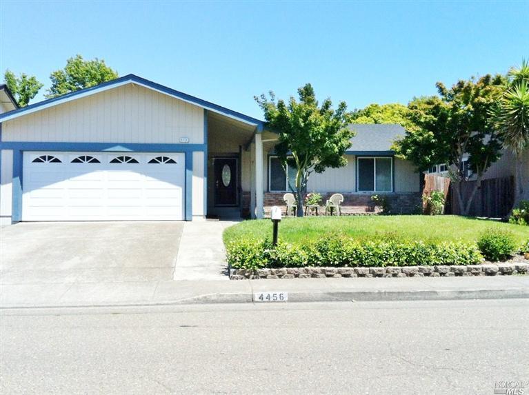 4456 Hillview Way Rohnert Park, CA 94928 - Photo 1 of 1 a front view of a house with a yard and potted plants