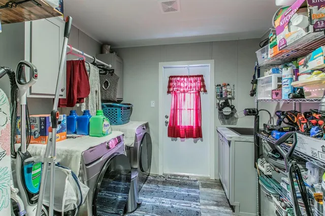 a view of storage and utility room