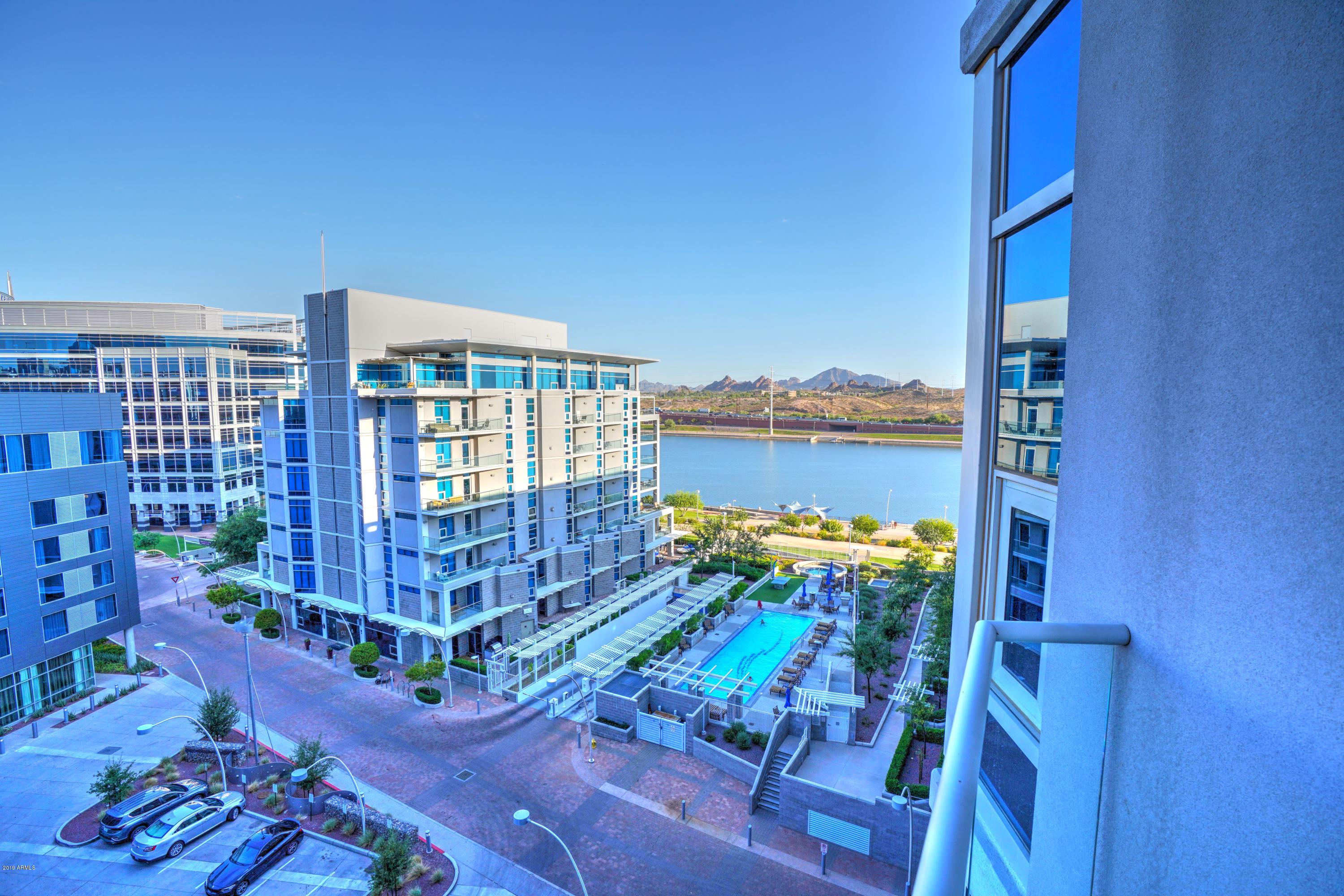 140 East Rio Salado Parkway, Unit 702 Tempe, AZ 85281 - Photo 14 of 42 Balcony Views Lake:Camelback Mt:Pool