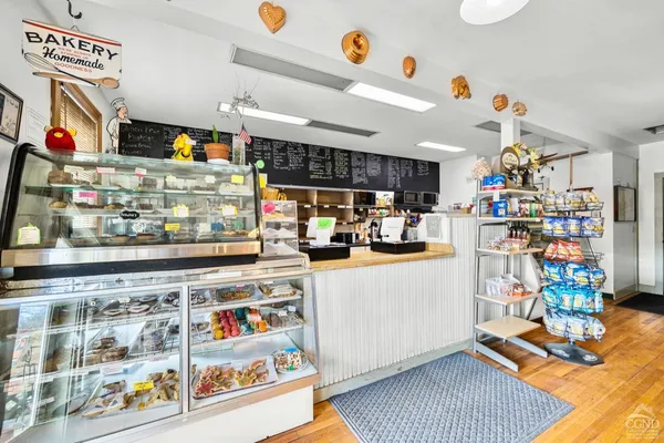 a picture of a store with table