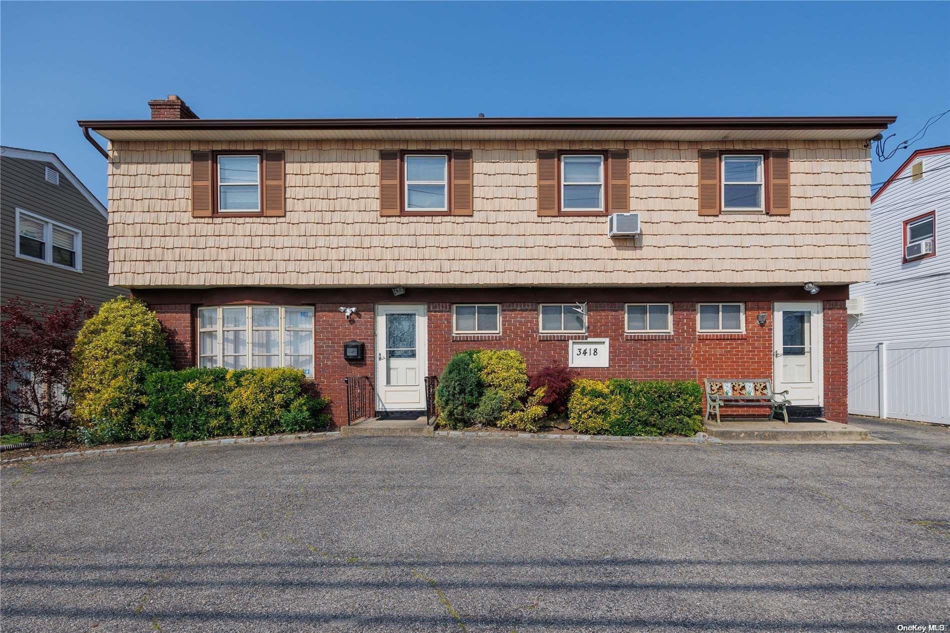 a front view of a house