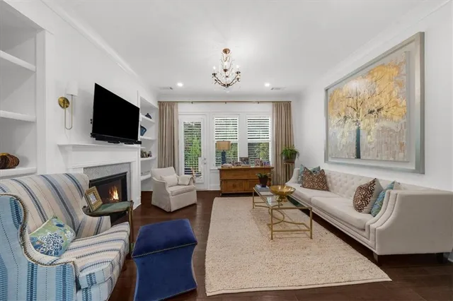 a living room with furniture and window