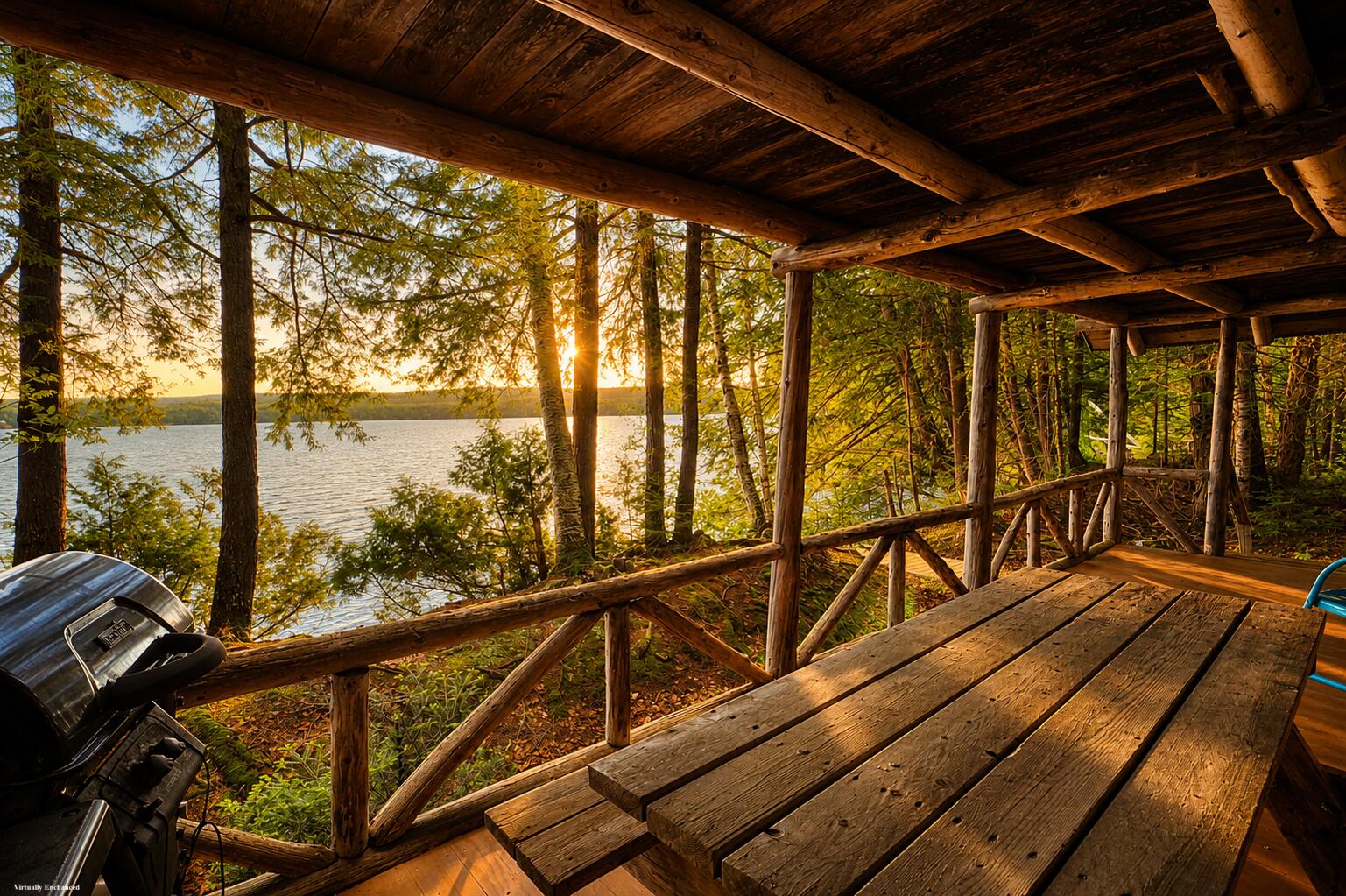2537 Embden Pond Road Embden, ME 04958 - Photo 20 of 41 on the porch sunset 2