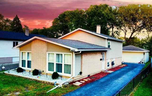 a backyard of a house with seating space