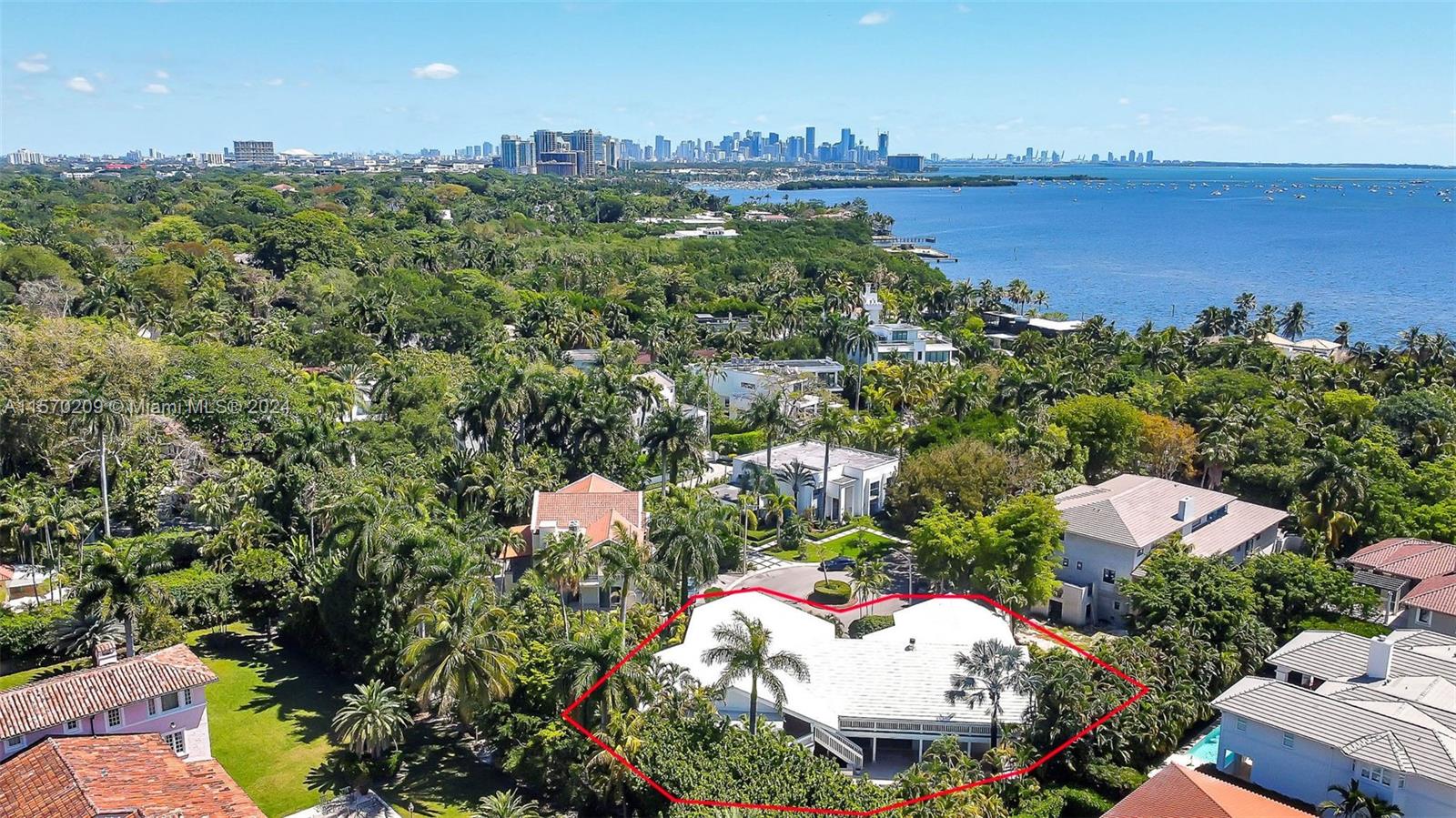 3620 Curtis Lane Miami, FL 33133 - Photo 29 of 33 an aerial view of house with yard swimming pool and outdoor seating
