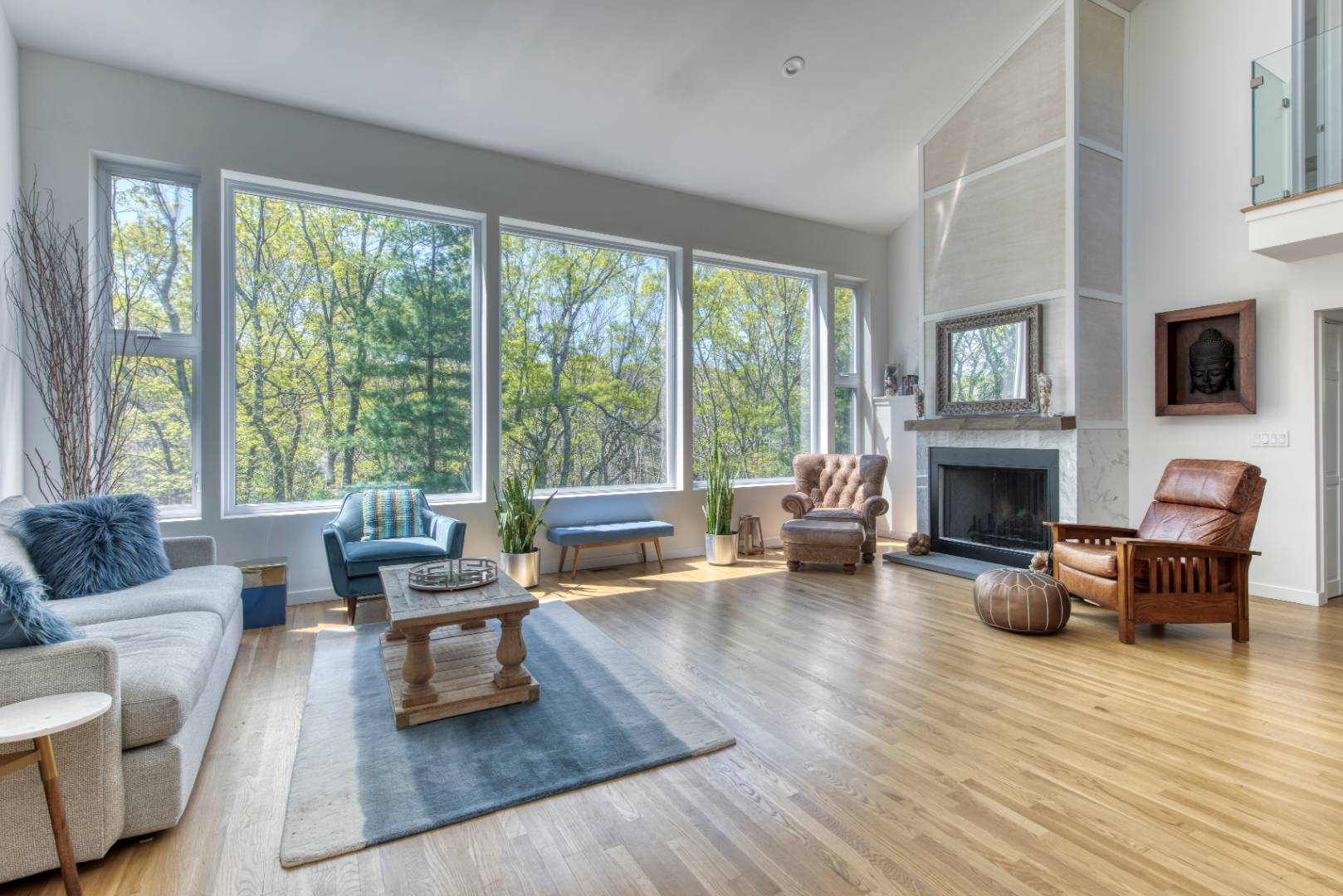 30 Wheelock Walk East Hampton, NY 11937 - Photo 3 of 15 a living room with furniture and a fireplace