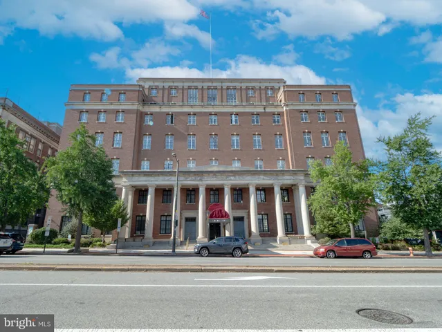 a front view of a building
