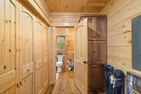 a view of a house with a yard and large tree