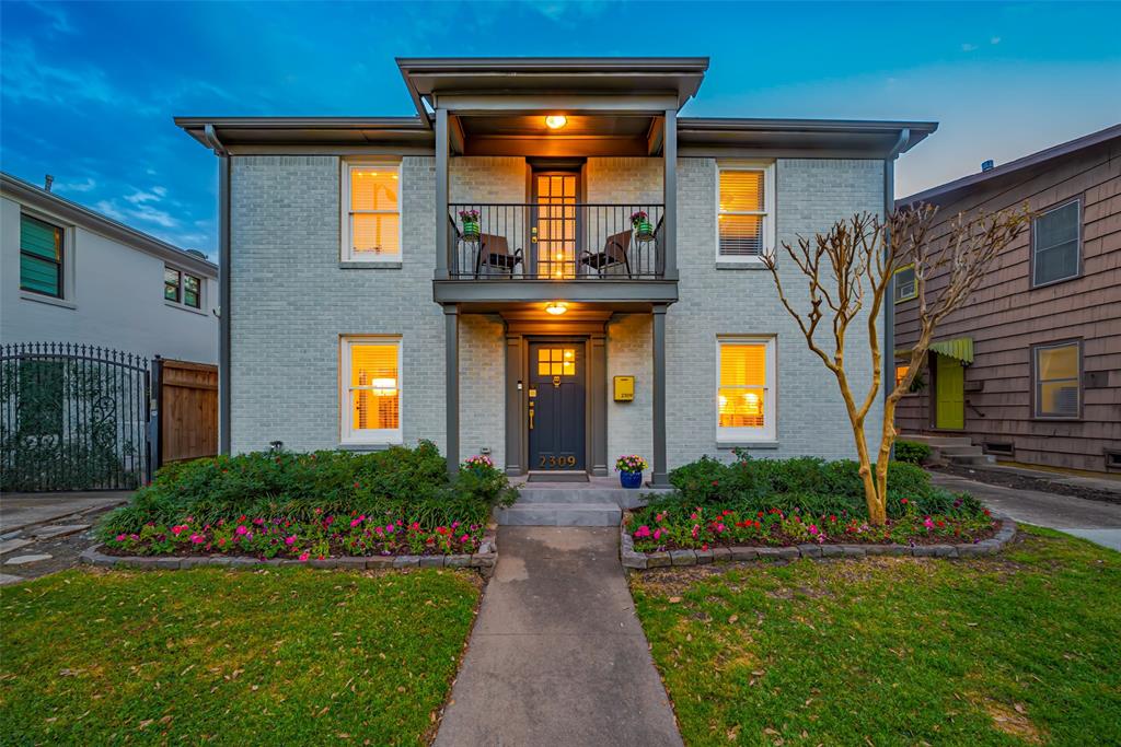 2311 Branard Street Houston, TX 77098 - Photo 1 of 26 Beautiful home in the heart of Upper Kirby. The front elevation features Mid-Century style, lush flower gardens, and a balcony to watch over the neighborhood. The home was remodeled in 2021; the garage foundation, roof, and interior are completely new.