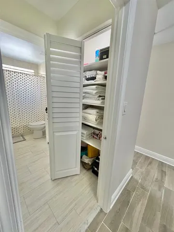 a view of a walk in closet