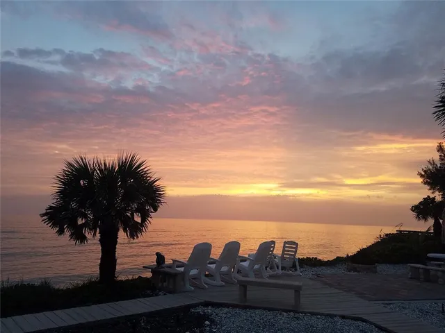 a view of ocean from a outdoor space