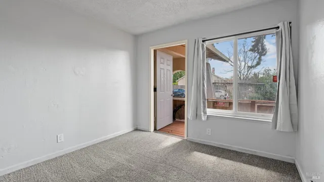 an empty room with a window