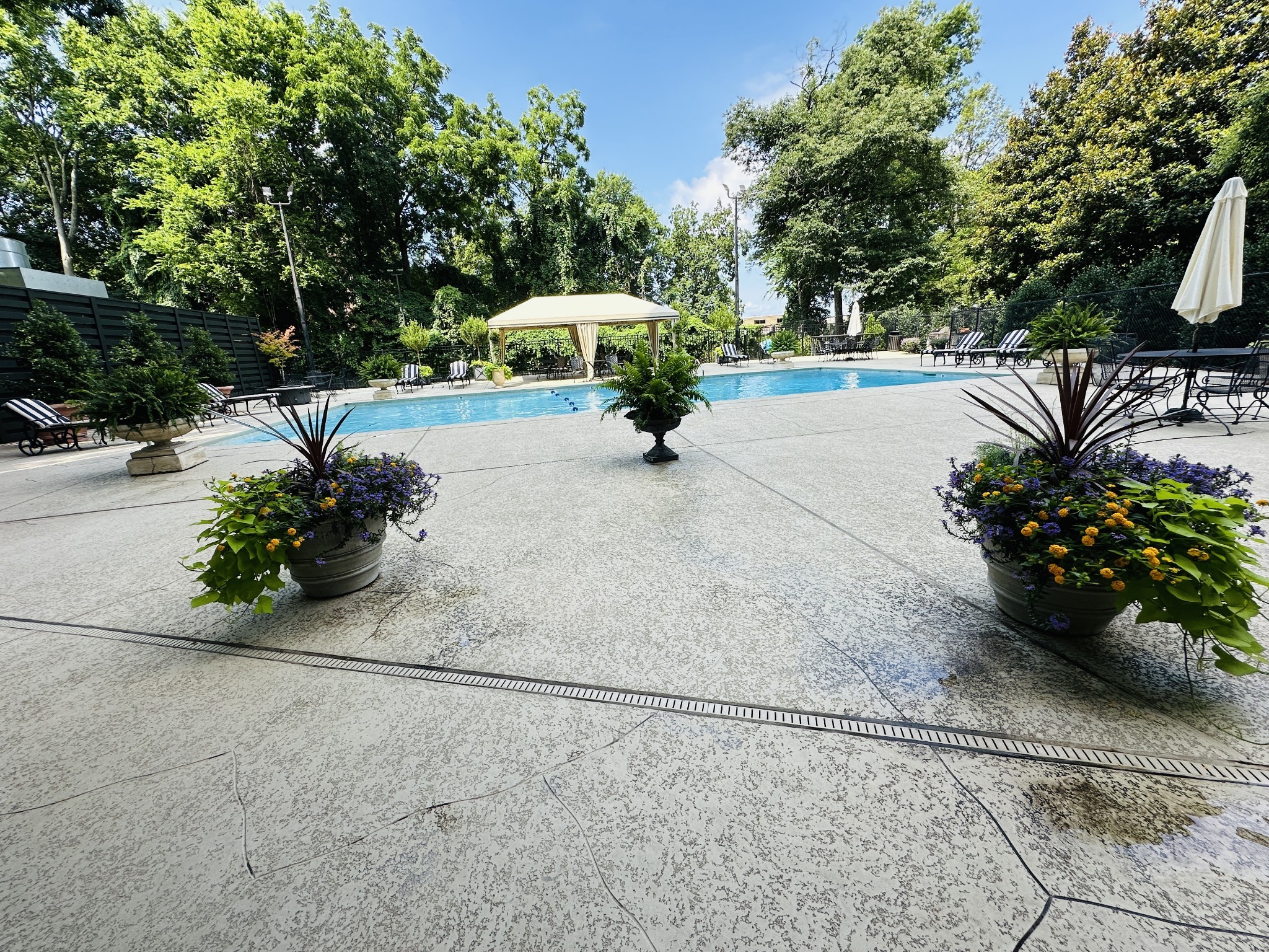 4215 Harding Pike, Unit 903 Nashville, TN 37205 - Photo 58 of 68 a view of a street with potted plants and large trees