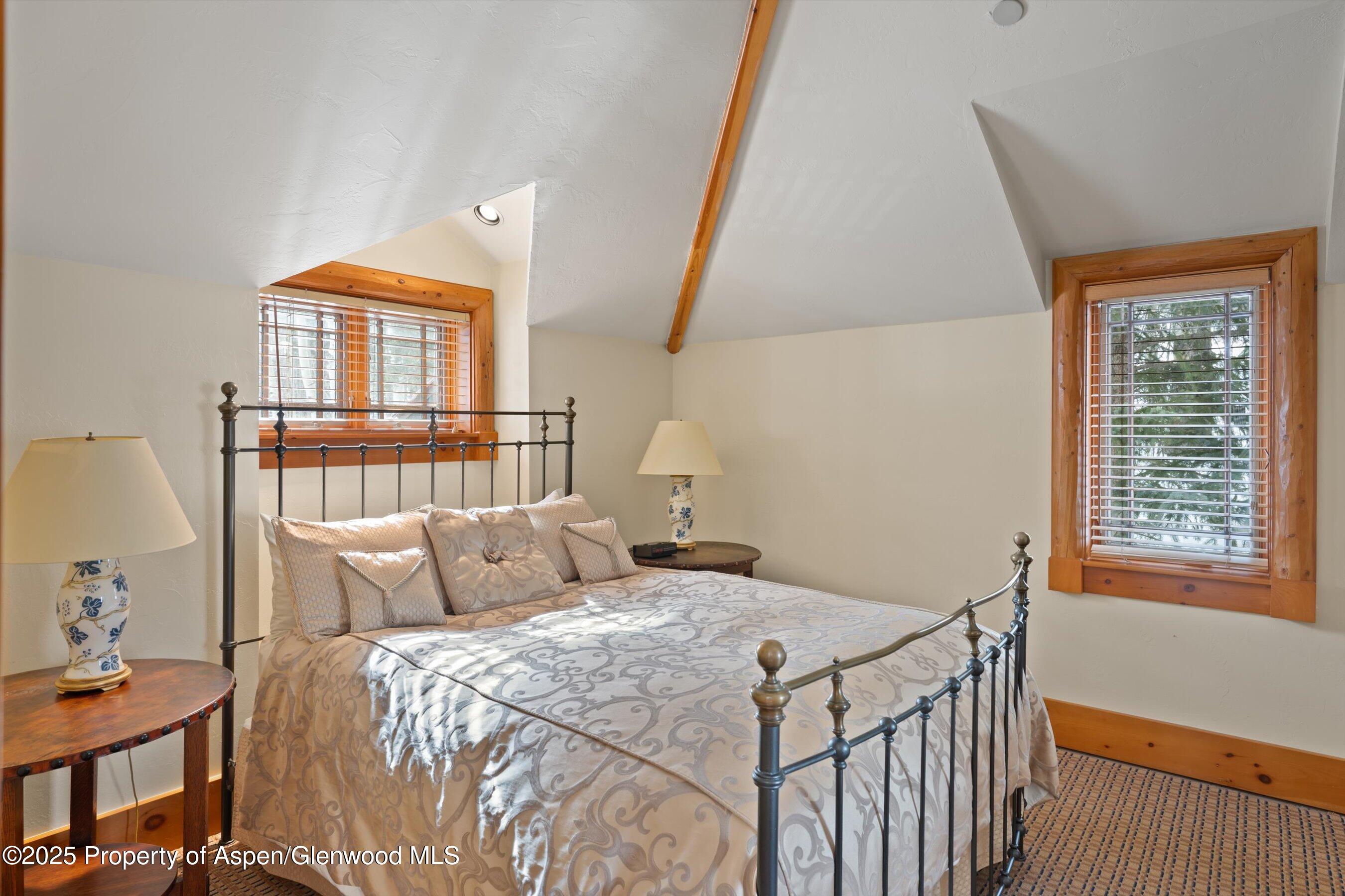 195 North Hayden Road Aspen, CO 81611 - Photo 35 of 39 a bedroom with a bed and a window