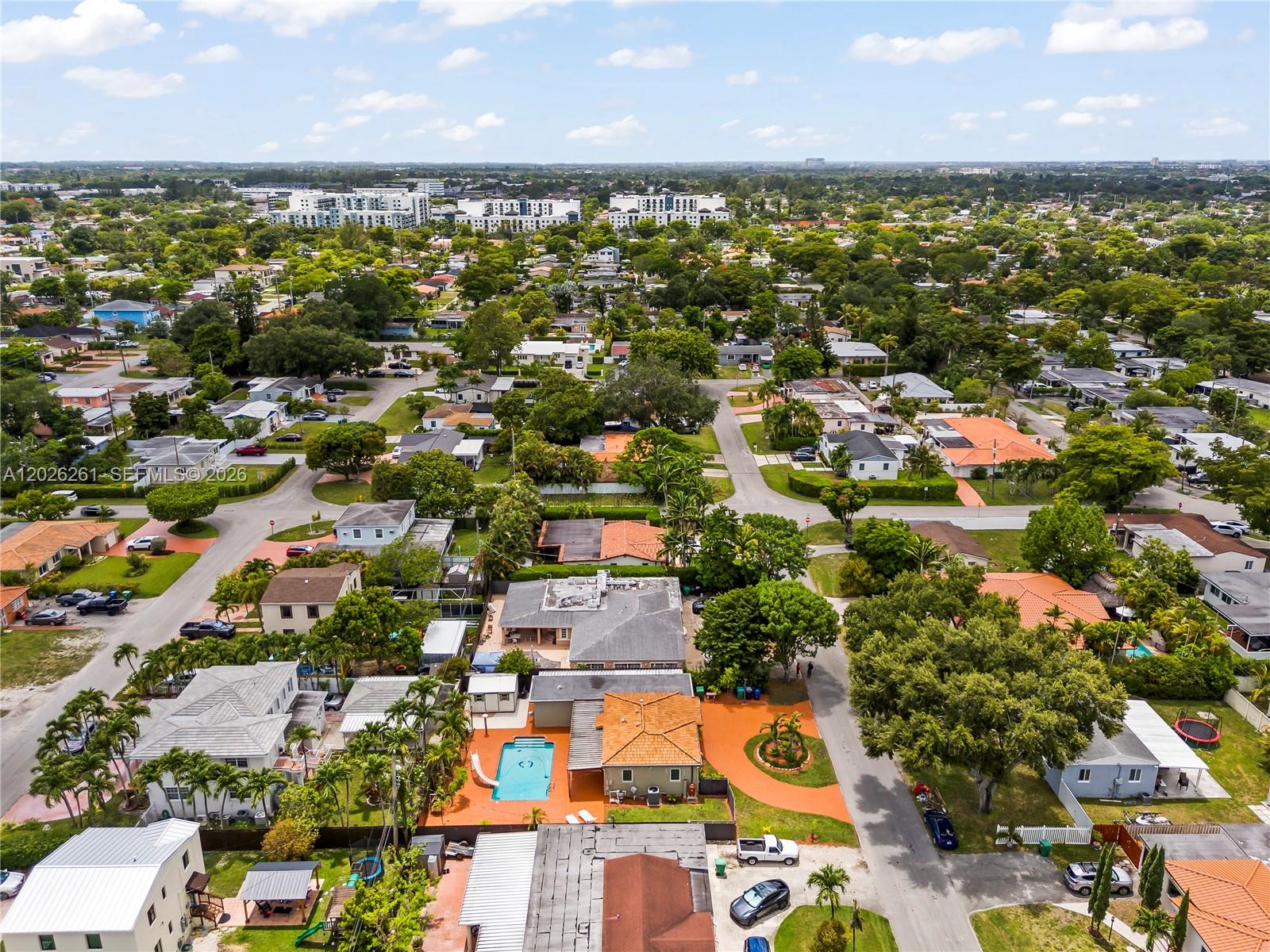 6250 Southwest 20th Terrace Miami, FL 33155 - Photo 40 of 42 an aerial view of residential houses with outdoor space