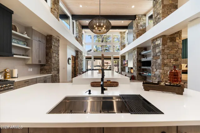 a room with lots of counter space