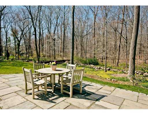 122 Colony Road Darien, CT 06820 - Photo 17 of 19 a view of a swimming pool with lawn chairs and plants
