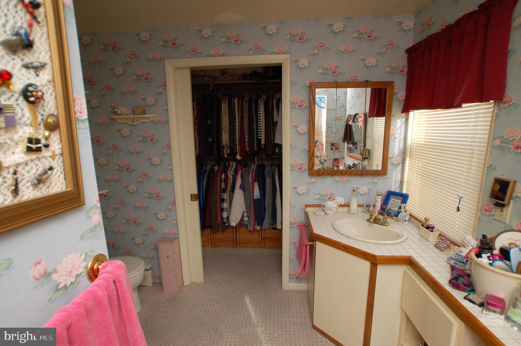 1005 Kingston Road Baltimore, MD 21208 - Photo 17 of 45 a bathroom with a sink vanity and a mirror