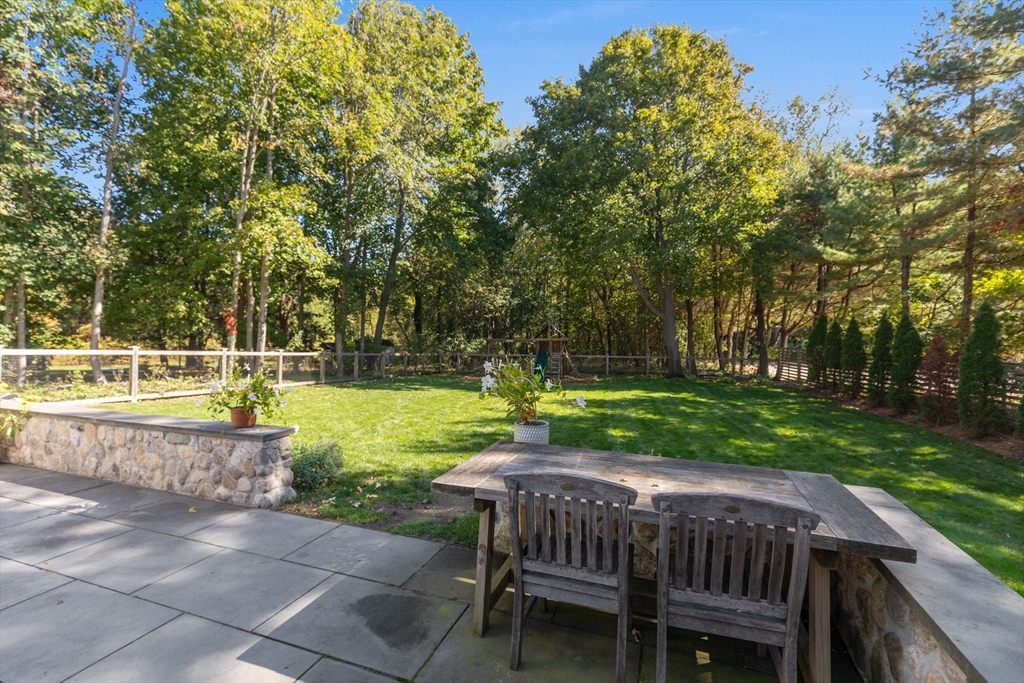 1088 Main Street Hingham, MA 02043 - Photo 32 of 37 a view of a wooden deck and a big yard